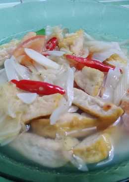 Sayur tahu sawi putih simple