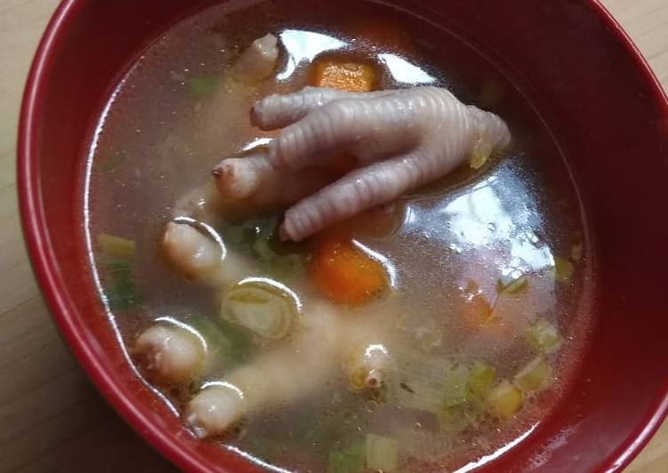 resep lengkap untuk Sop ceker rempah