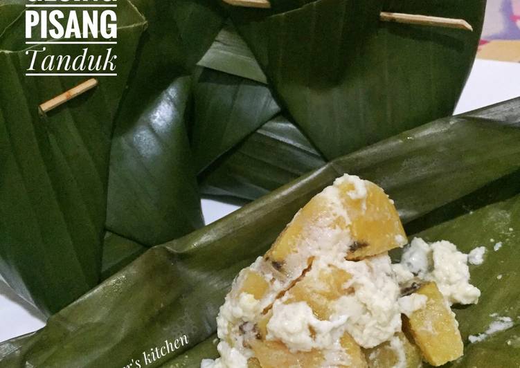 bahan dan cara membuat Carang Gesing Pisang Tanduk