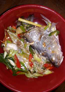 Ikan kakap masak tumis pedas