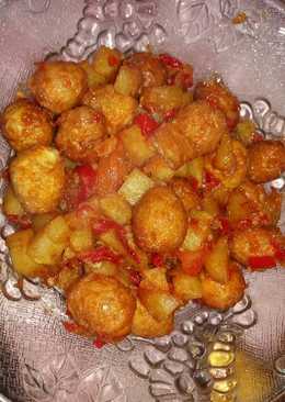 Balado kentang dan telur puyuh nikmat