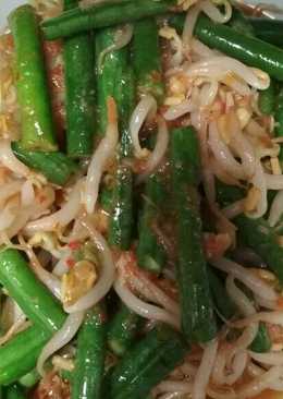 Tumis toge kacang panjang saus tiram simpel