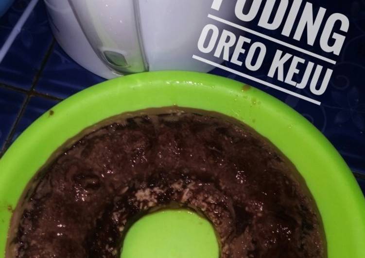 resep lengkap untuk Puding Oreo keju