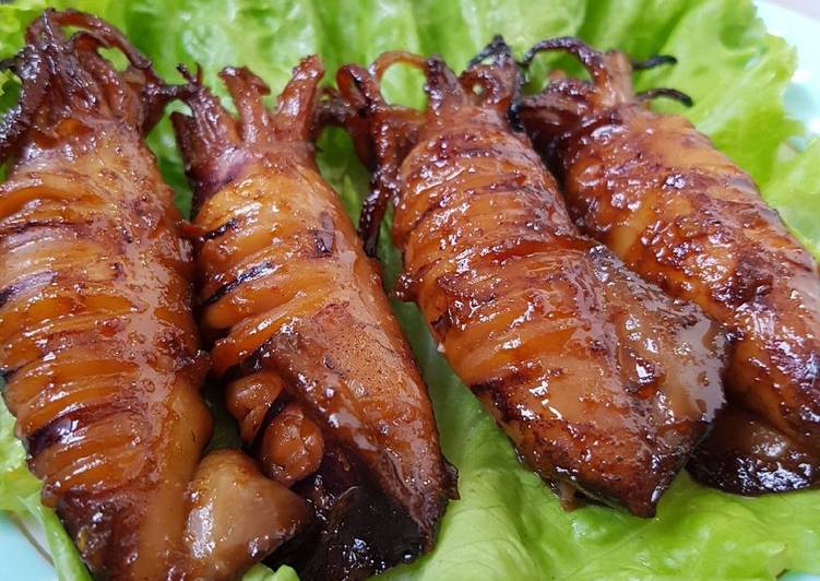 resep makanan Cumi bakar tevlon