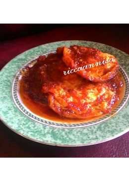 Telor ceplok bumbu pedas manis