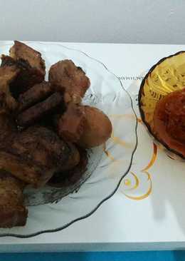 Bacem ayam. telor. tahu. tempe
