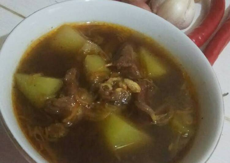 gambar untuk resep makanan Rawon campur² ??