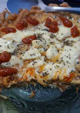 Spaghetti Pizza Teflon ala anak kos