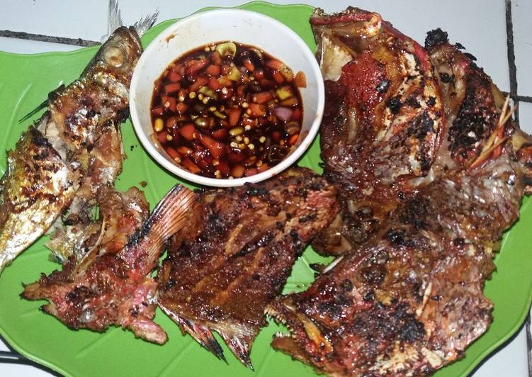 cara membuat Kakap bakar sambel dabu dabu