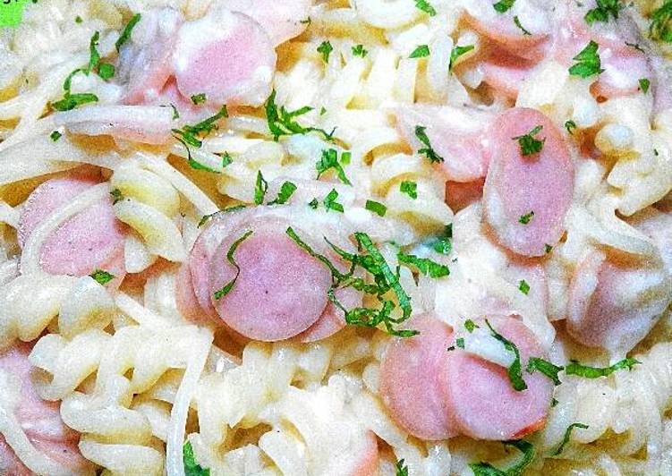 resep makanan Spaghetti N Macaroni Spiral saus Carbonara