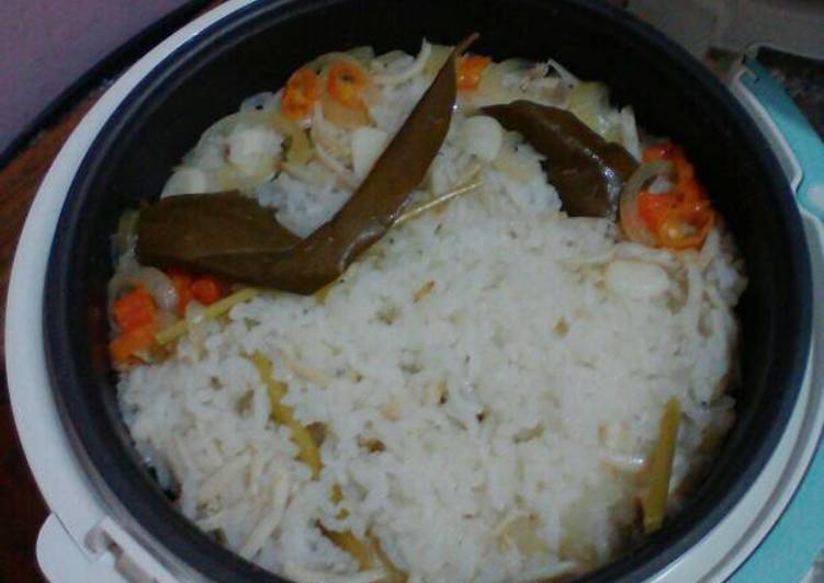 cara membuat Nasi Liwet Teri Medan Ricecooker