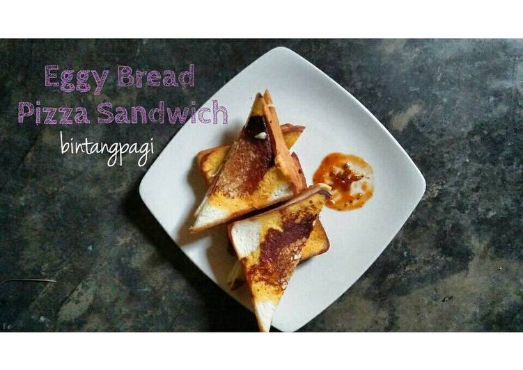 gambar untuk resep makanan Eggy Bread Pizza Sandwich Easy