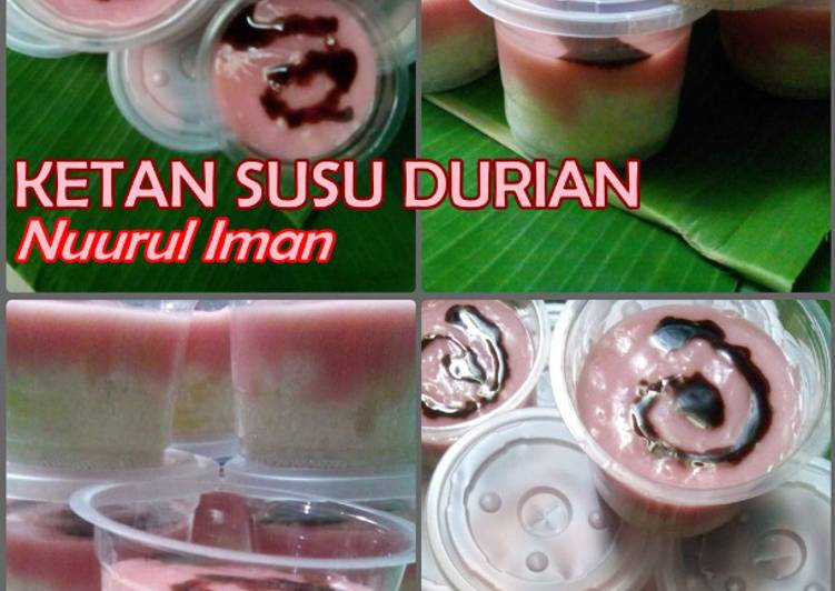 gambar untuk cara membuat Ketan Susu Saus Durian Strawberry