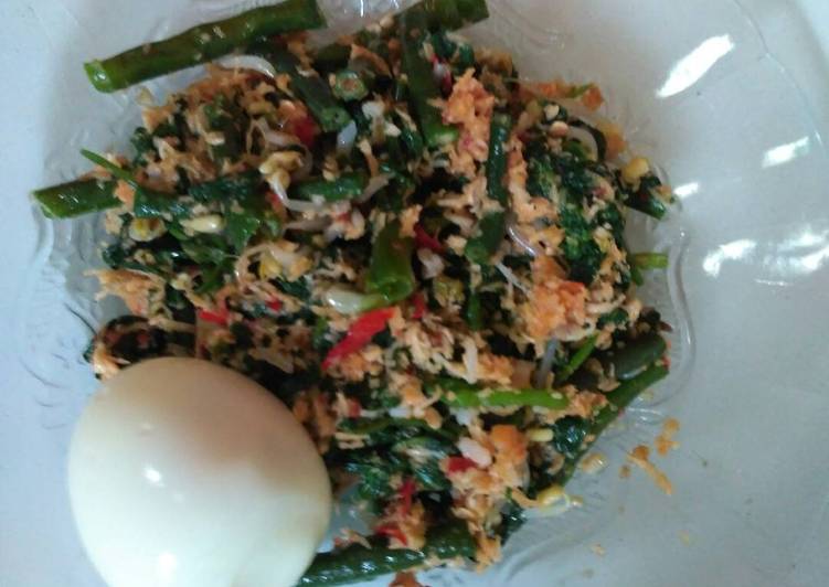 cara membuat Urap sayur