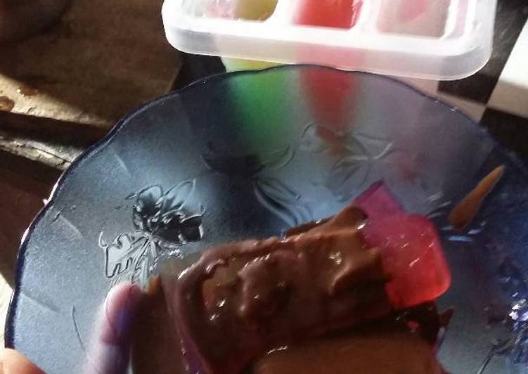 gambar untuk cara membuat Agar agar saus coklat