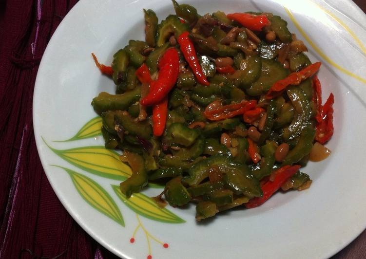 resep masakan Tumis Pare Tauco #Vegan