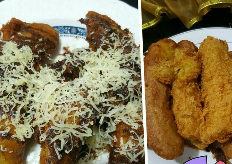 gambar untuk cara membuat Pisang goreng coklat keju