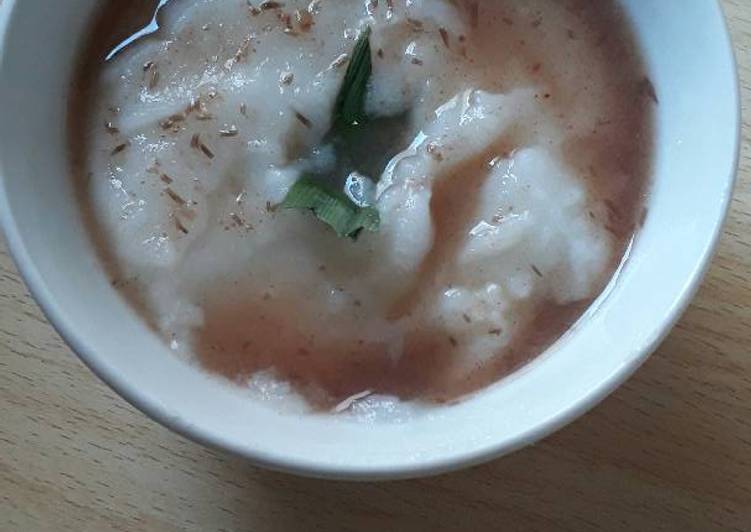 gambar untuk resep Bubur sumsum saus kurma -mpasi 8m