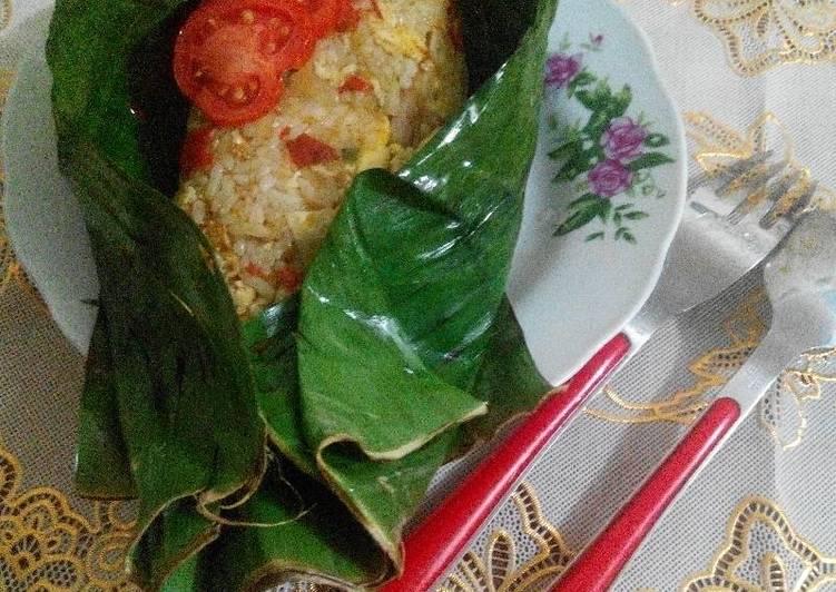 cara membuat Nasi Bakar Jamur Pedas