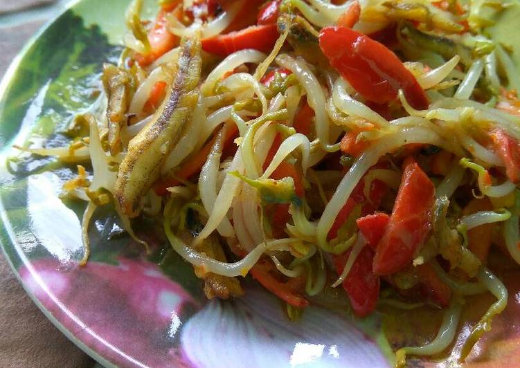 Resep Tumis kulit melinjo tauge