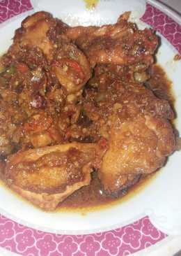 Ayam kecap pedas simple