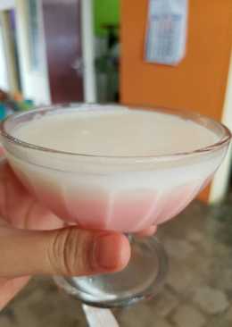 Puding Puyo Stroberi simpel