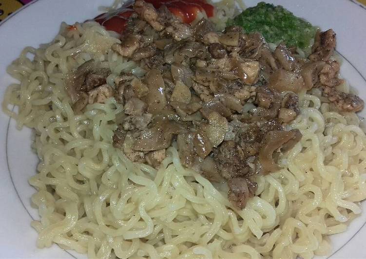 resep masakan Bakmi ayam jamur