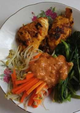 Ayam Bakar pedes simple+ Pecel