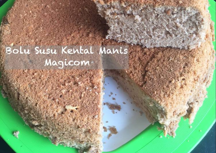 bahan dan cara membuat Bolu Susu Kental Manis Magicom