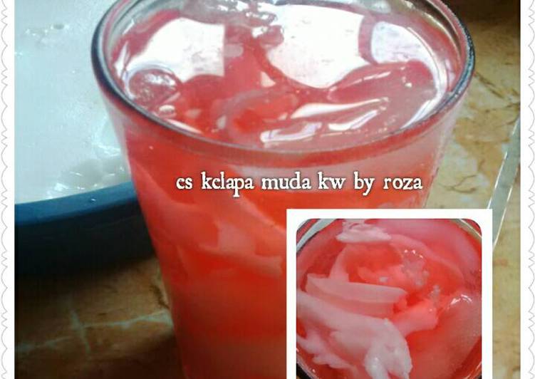 cara membuat Es kelapa muda kw