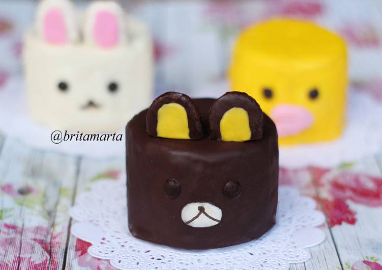 gambar untuk cara membuat Bolu Karakter Brown, Cony, Sally / Bolu Hias #pekaninspirasi