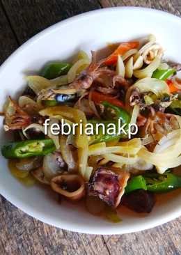 Cumi asin tumis cabe hijau