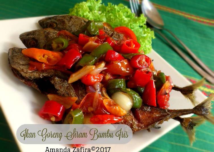 resep makanan Ikan Goreng Siram Bumbu Iris