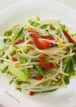 Tumis taoge & kacang panjang