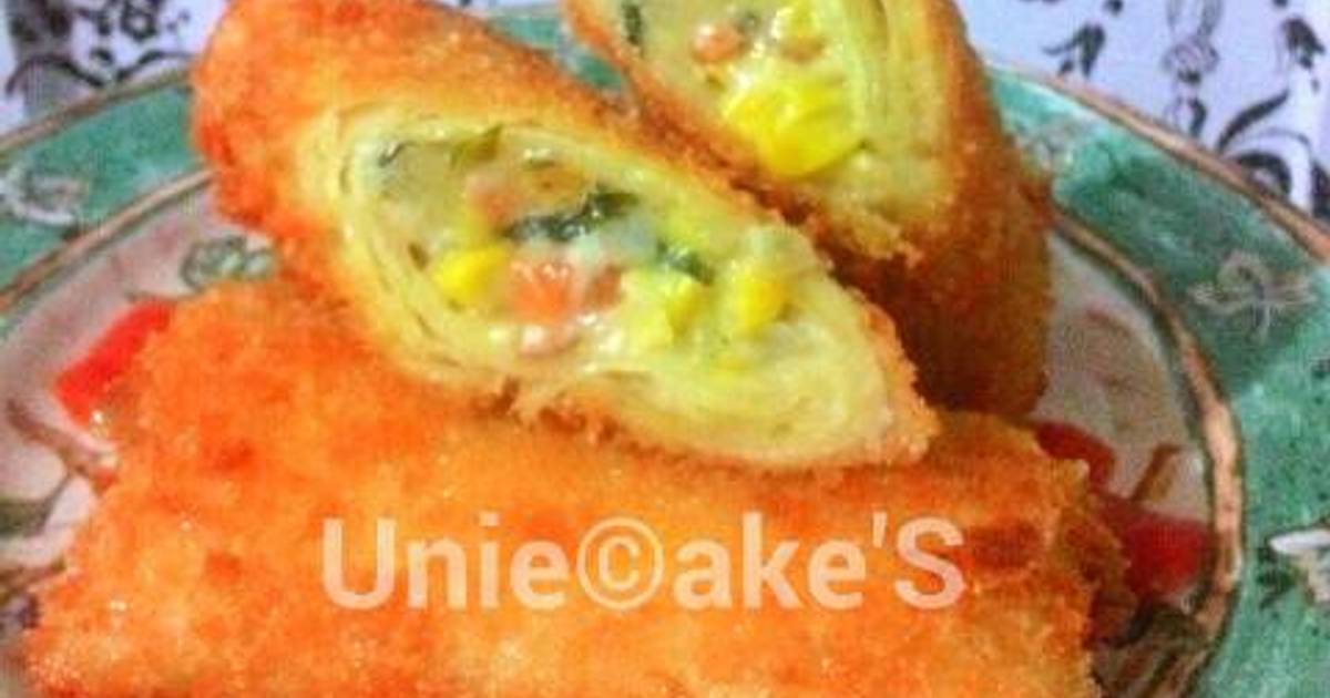 Resep Risoles Ragout Ayam JKW #JagungKentangWortel ala Mey Ariestita ( Unie©ake'S )