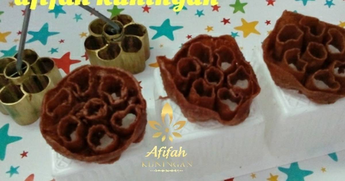 Resep Kembang Goyang Coklat Resep Kembang Goyang Coklat