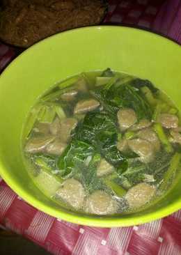 Sawi bakso kuah