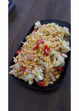 Tumis Jagung Udang Kembang Kol (menu diet ala anak kost)