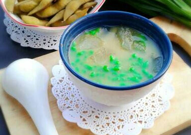 bahan dan cara membuat Cendol susu