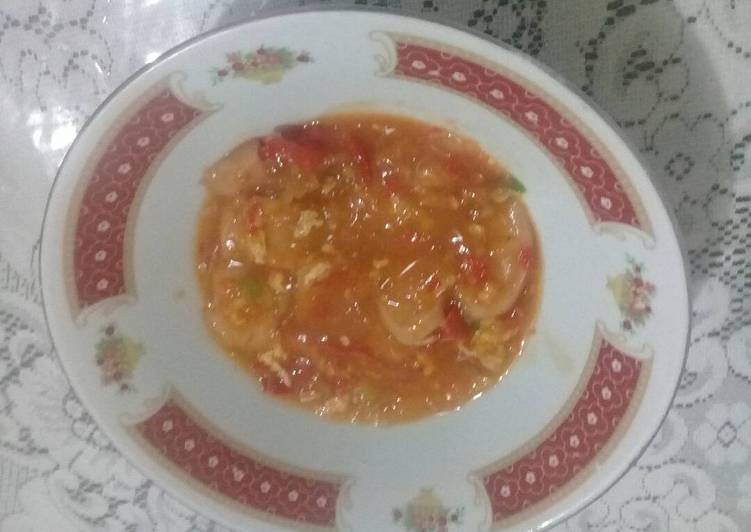 resep lengkap untuk Seblak sosis kuah pedas