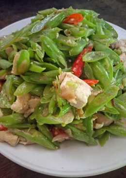 Tumis buncis tahu ayam