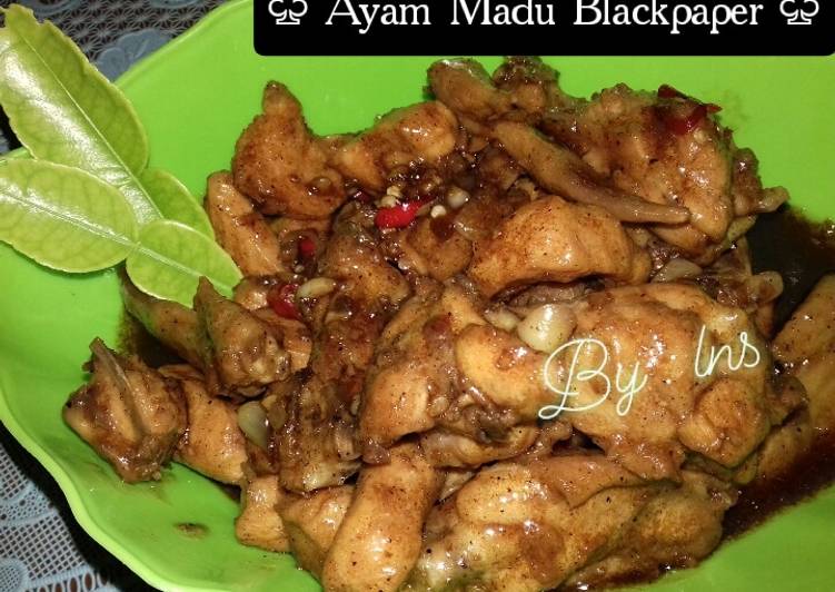 resep lengkap untuk Ayam Madu Blackpaper ??