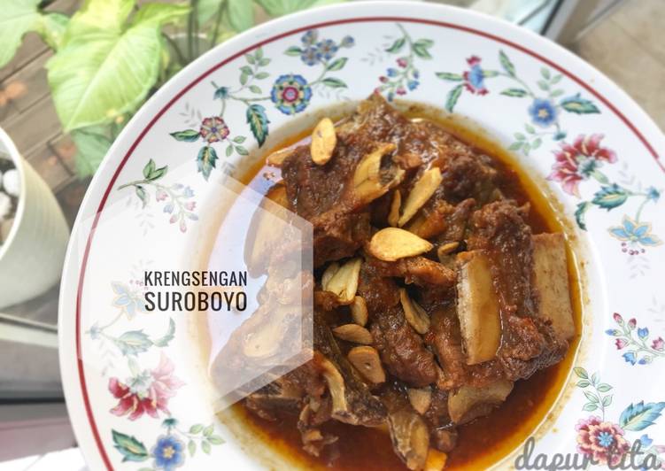 resep masakan Krengsengan suroboyo iga sapi dan daging tetelan