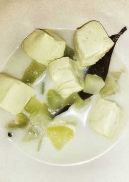 Tahu labu siam kuah santan