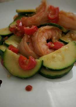 Tumis Udang Zucchini