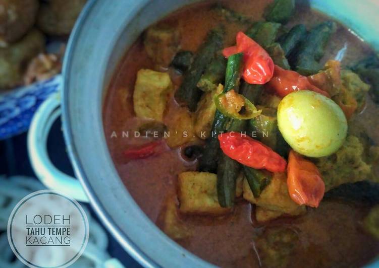 cara membuat Lodeh tahu tempe kacang