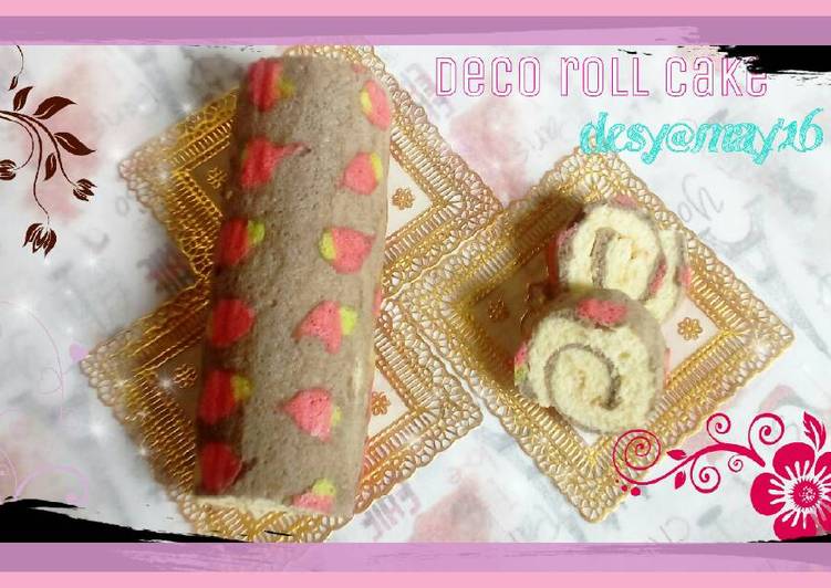 gambar untuk cara membuat Deco roll cake