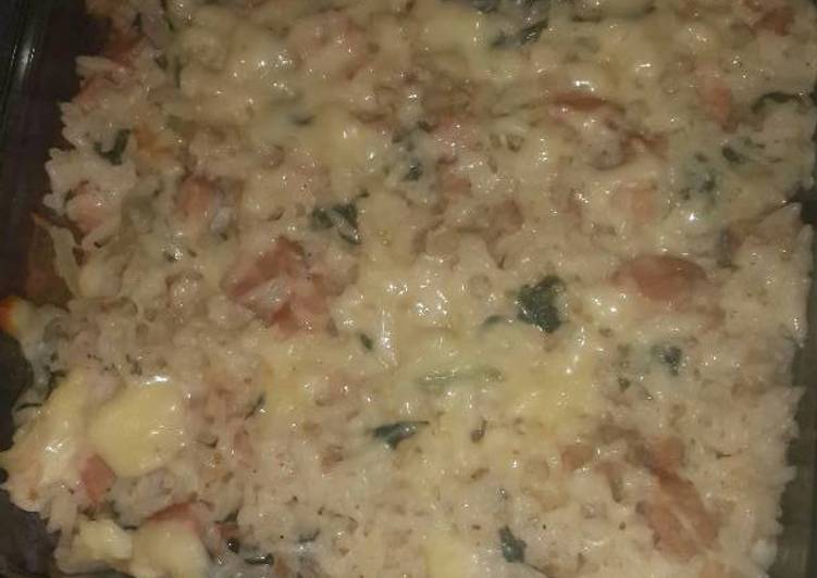 resep Cheese and Sausage Baked Rice