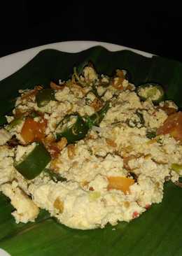 Pepes tahu kemangi tanpa alat kukus