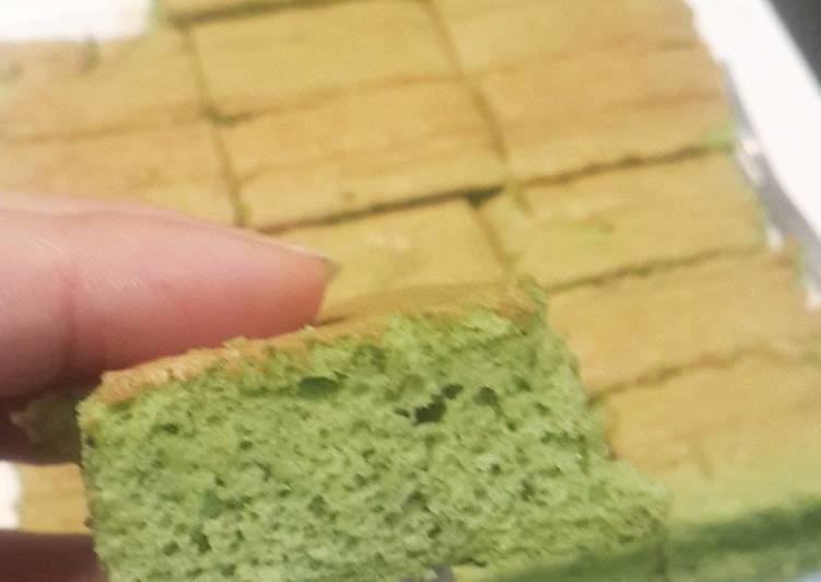 resep makanan Matcha Ogura Cake (japanes cake)